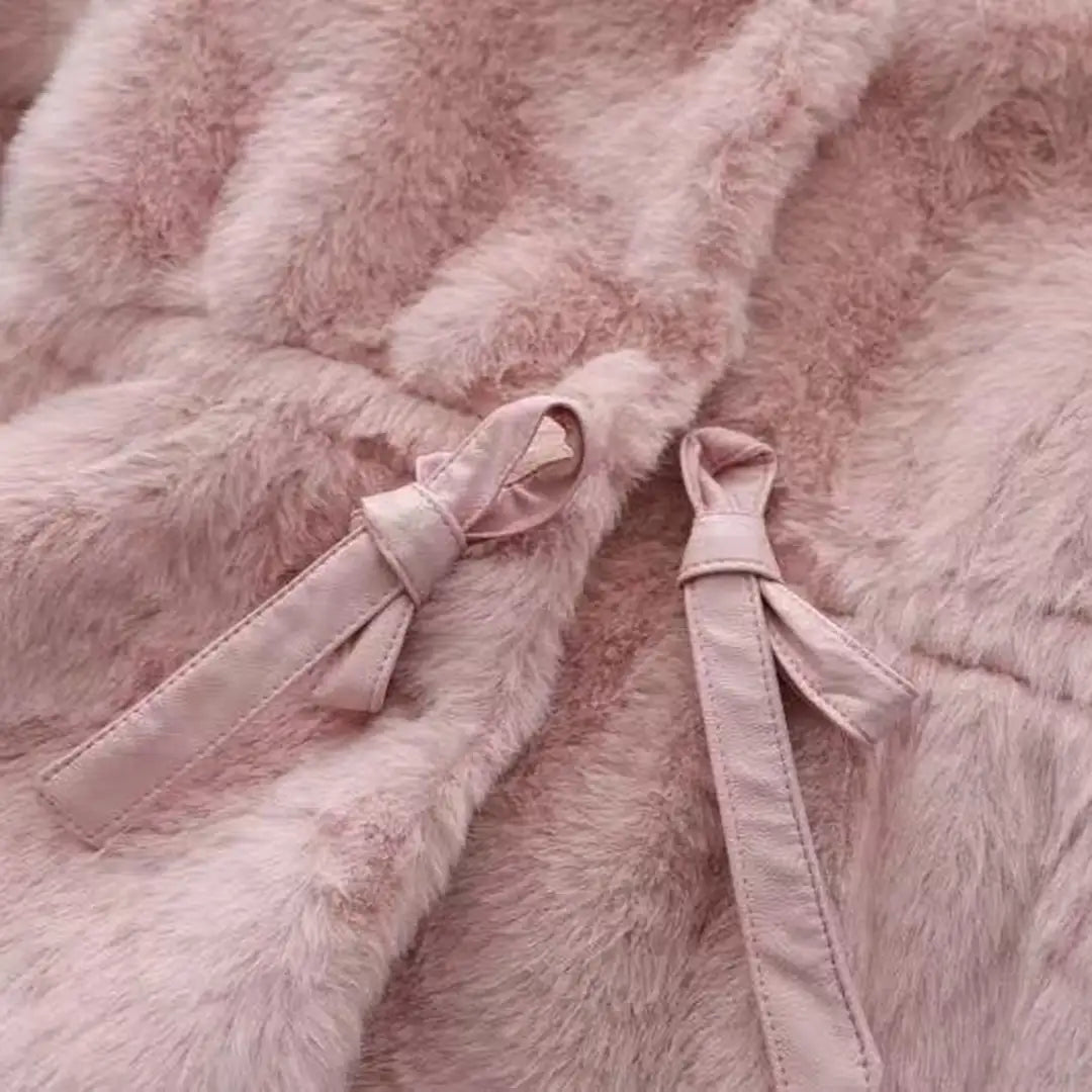 Modern Faux Fur Pink Hooded Coat - Minitaq baby kids clothes dress