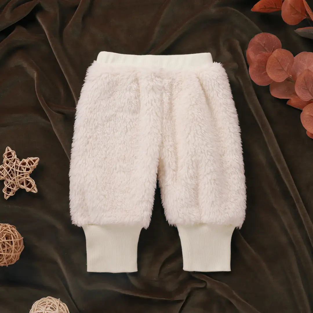 Fuzzy Pink N White Pom Pom Fleece Hoodie 2pcs Set - Minitaq baby kids clothes dress