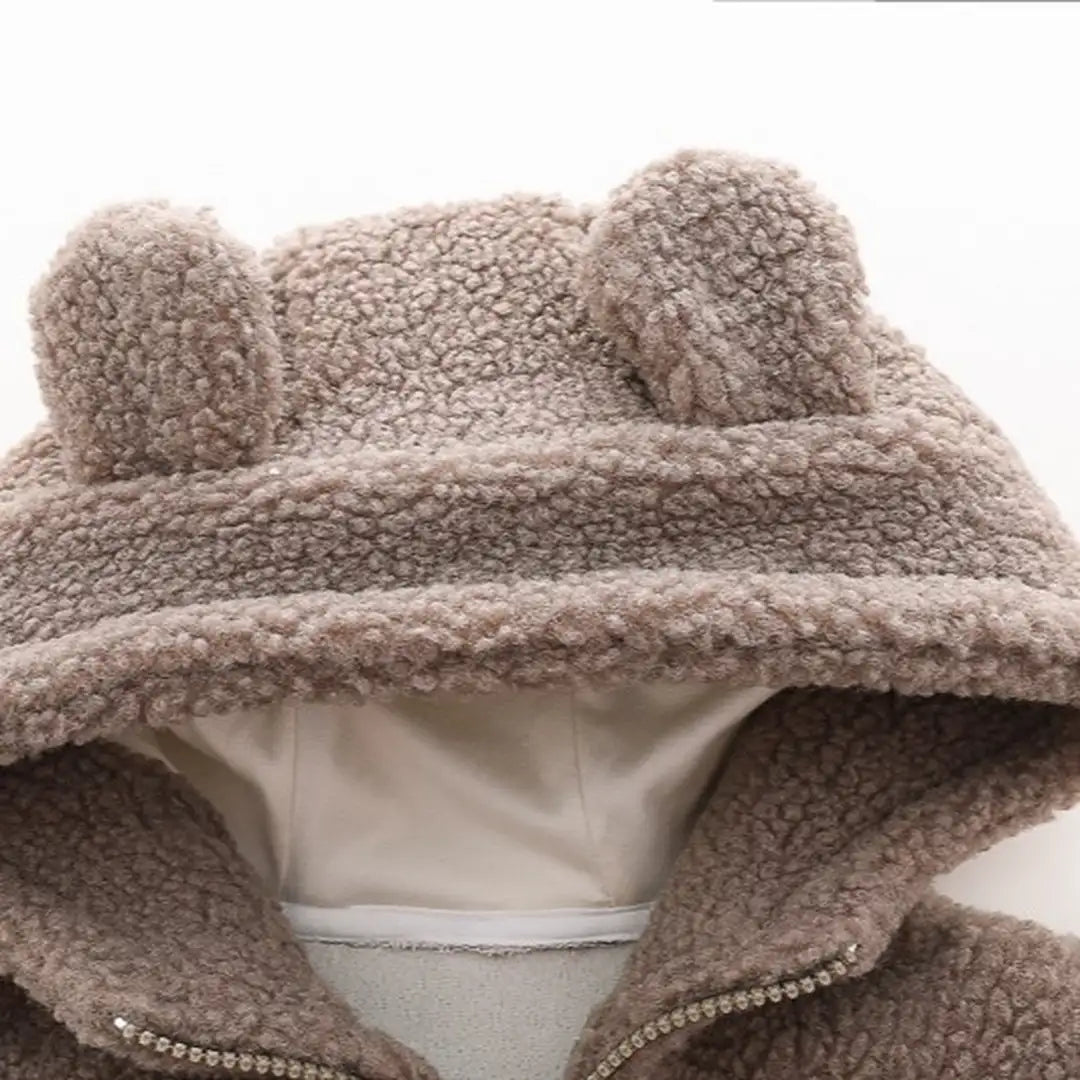 Brown Panda Hooded Jacket N Khaki Drawstring Pants - Minitaq baby kids clothes dress