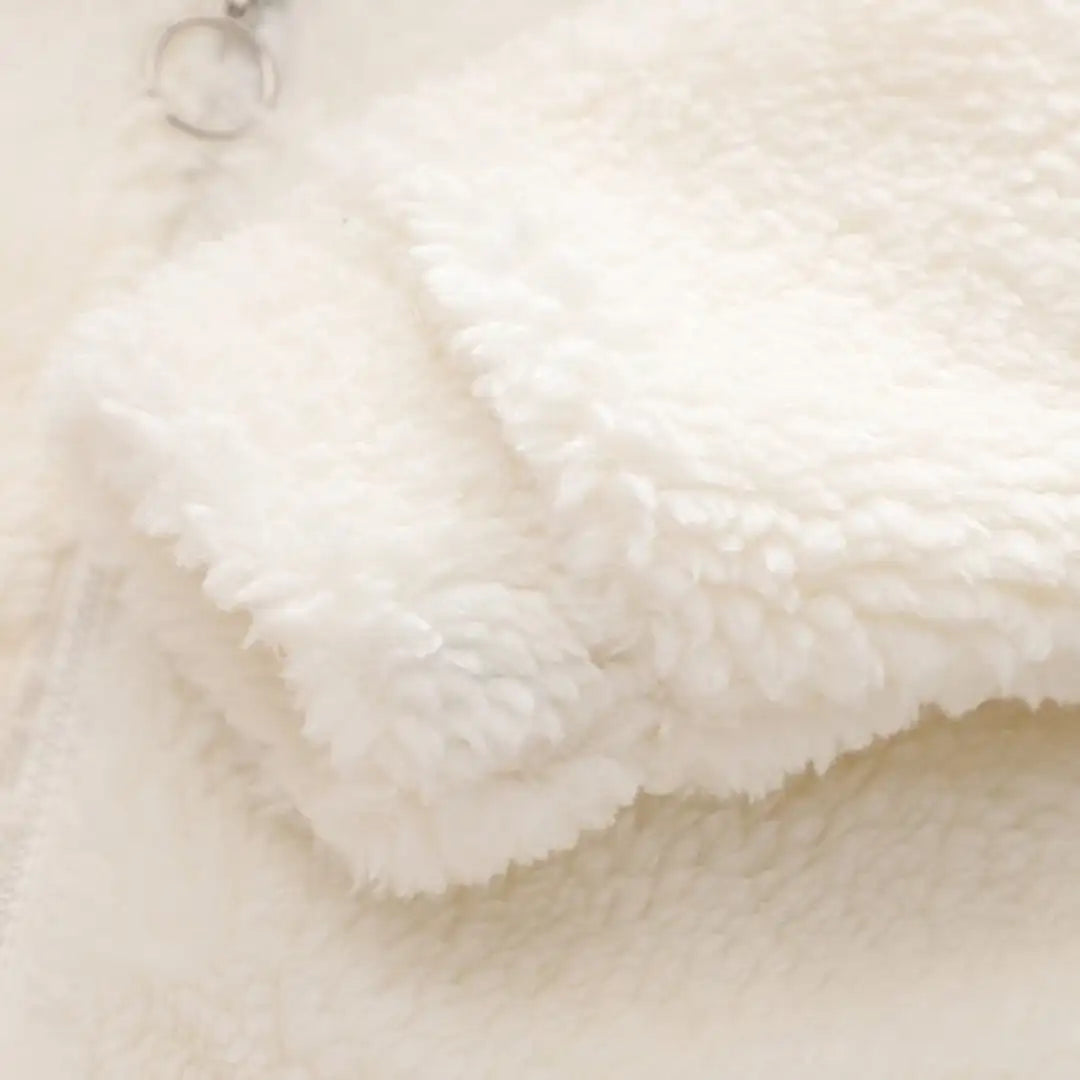 Warm Comfy White Hooded Zipper Jacket With Black Denim Set - Minitaq baby kids clothes dress