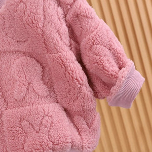Fuzzy Fluffy Bunny Pink 2pc Winter Sweater Set - Minitaq baby kids clothes dress
