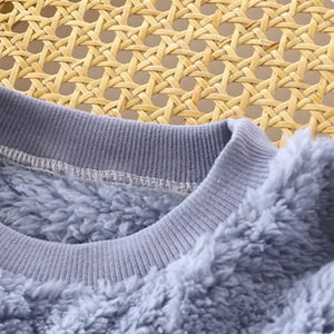 Fuzzy Fluffy Teddy Blue 2pc Winter Sweater Set - Minitaq baby kids clothes dress