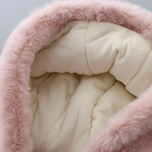 Modern Faux Fur Pink Hooded Coat - Minitaq baby kids clothes dress