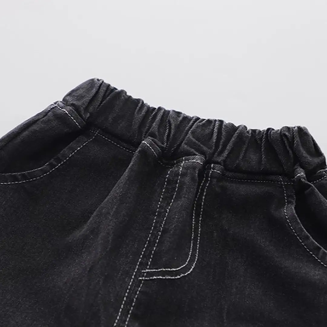 Warm Comfy White Hooded Zipper Jacket With Black Denim Set - Minitaq baby kids clothes dress