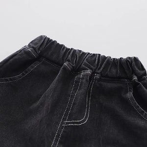 Warm Comfy White Hooded Zipper Jacket With Black Denim Set - Minitaq baby kids clothes dress