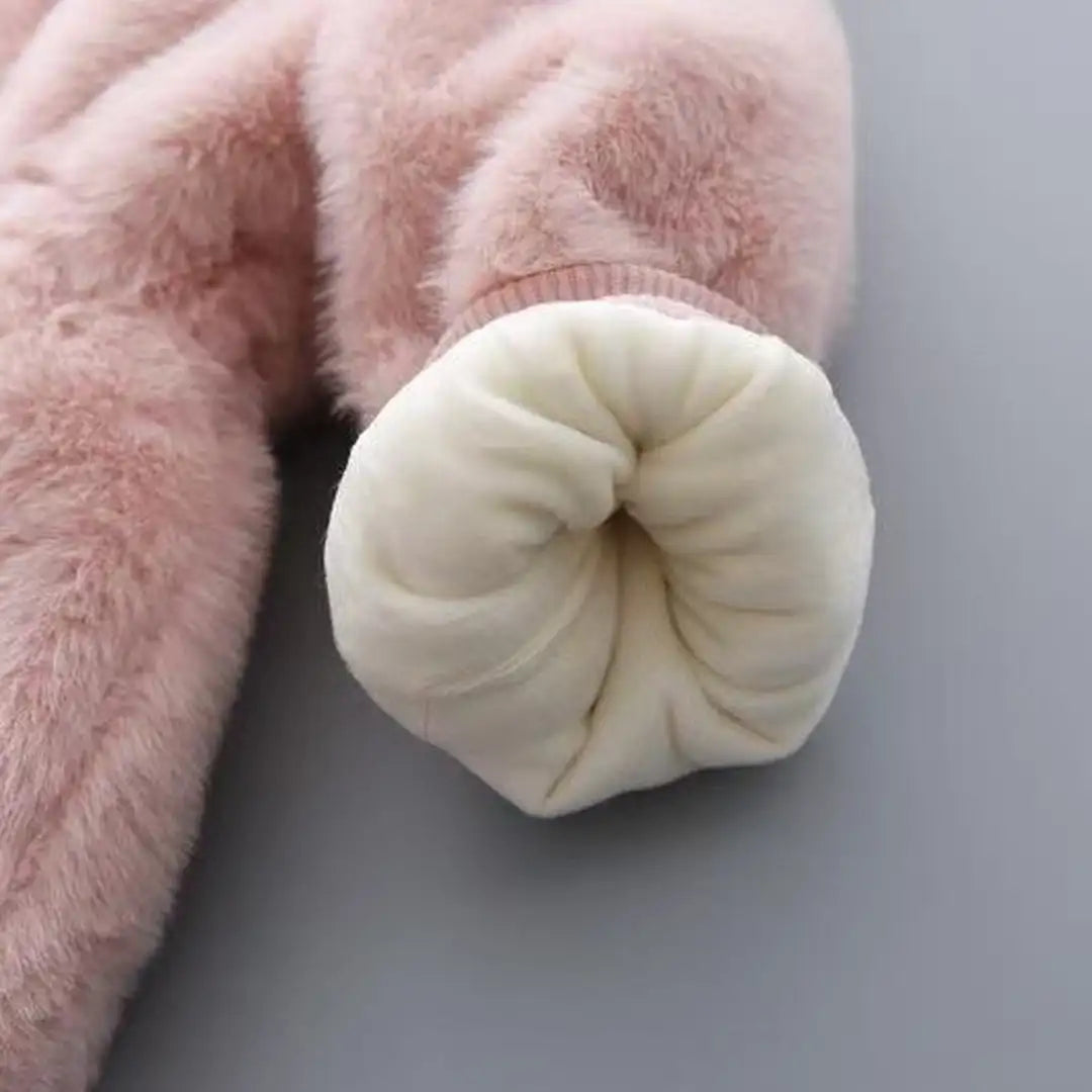 Modern Faux Fur Pink Hooded Coat - Minitaq baby kids clothes dress