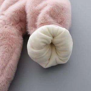 Modern Faux Fur Pink Hooded Coat - Minitaq baby kids clothes dress