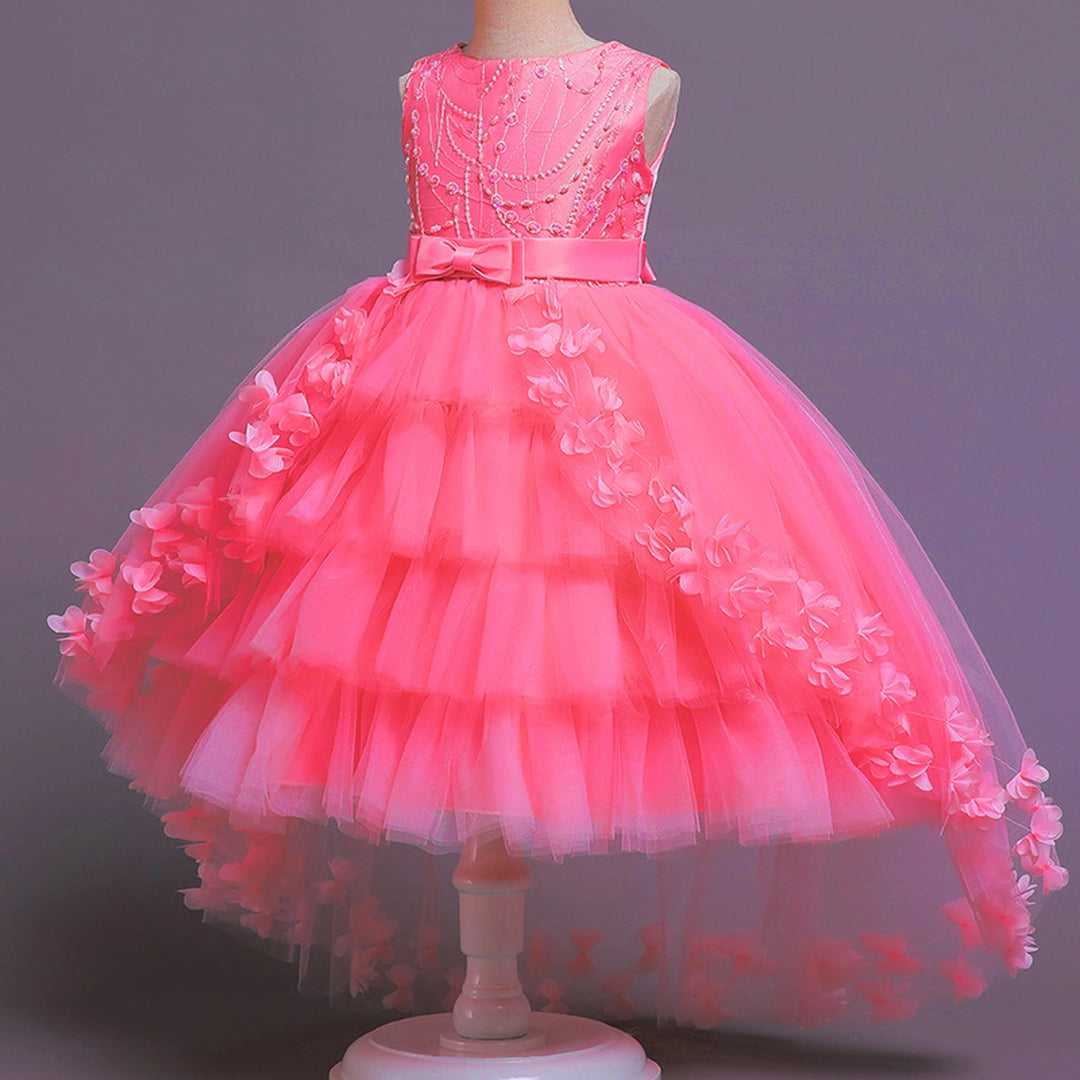 Fancy N Elegant Pink Sleeveless Baby Frock For Girls-Minitaq baby kids clothes dress 