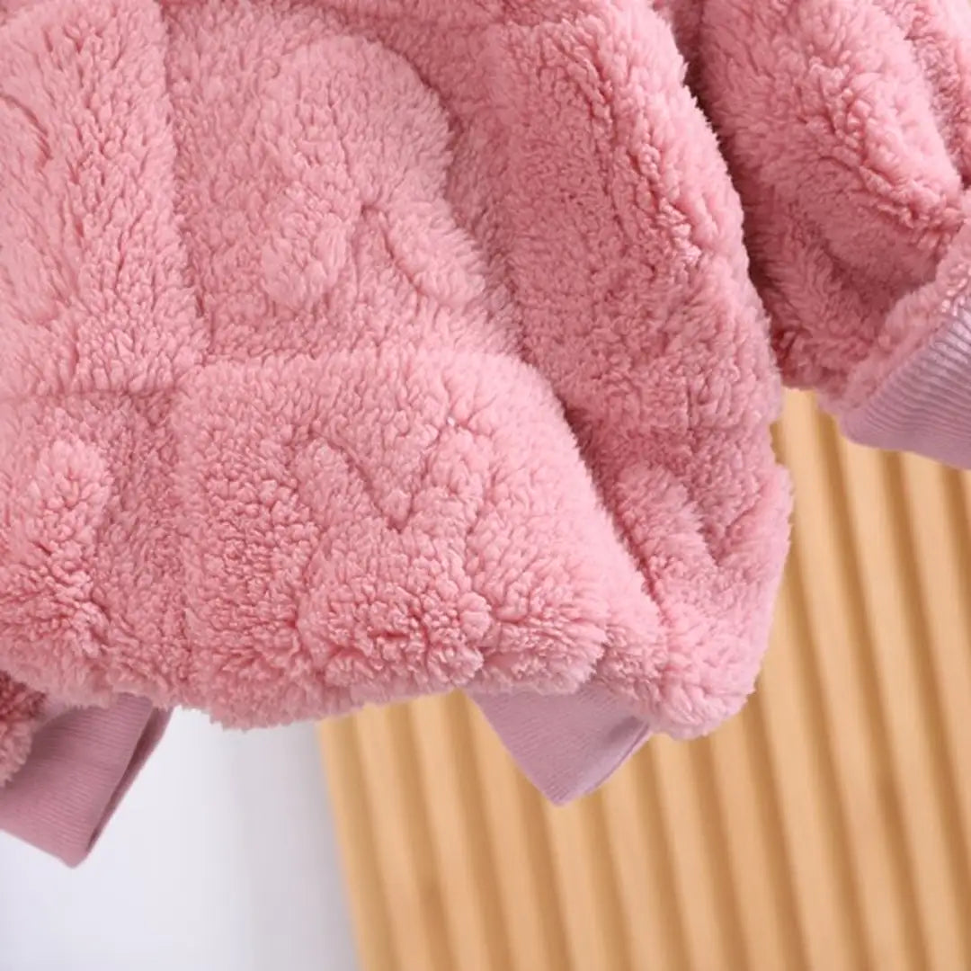 Fuzzy Fluffy Bunny Pink 2pc Winter Sweater Set - Minitaq baby kids clothes dress