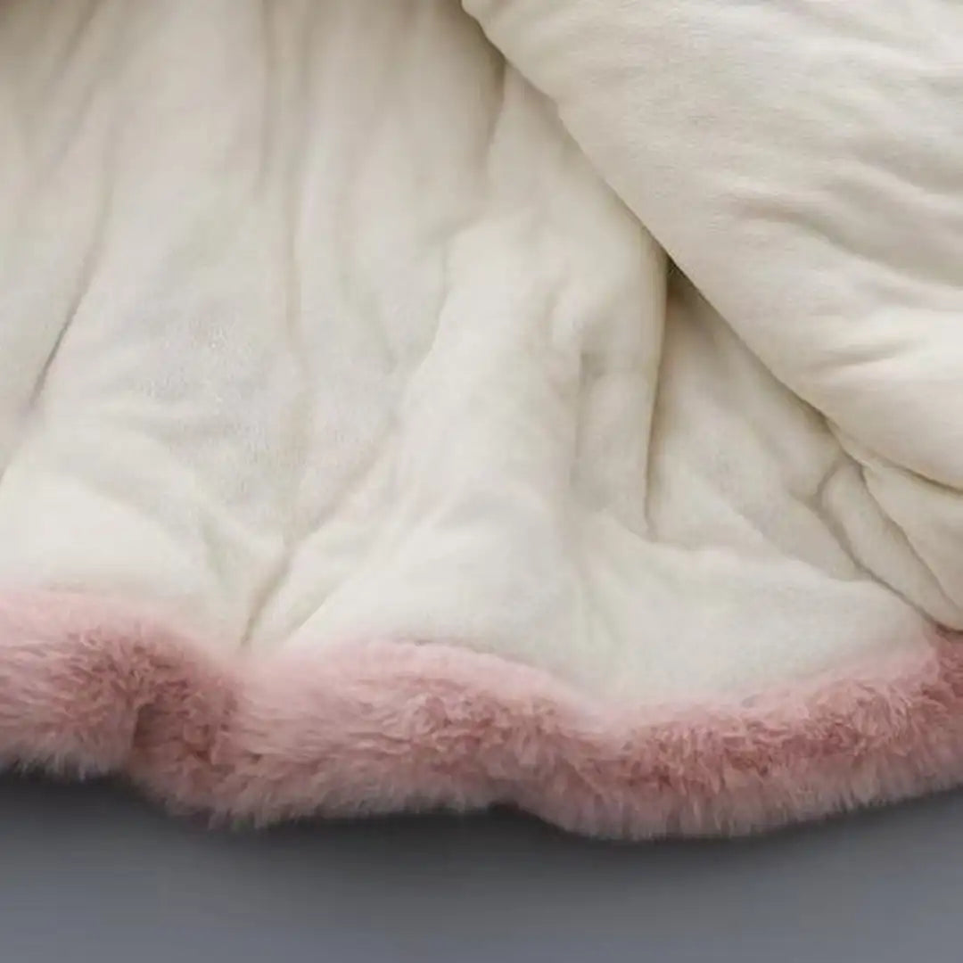 Modern Faux Fur Pink Hooded Coat - Minitaq baby kids clothes dress