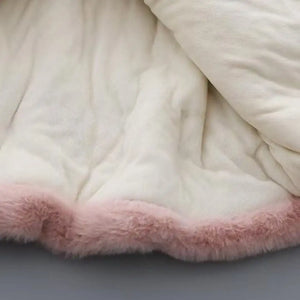 Modern Faux Fur Pink Hooded Coat - Minitaq baby kids clothes dress