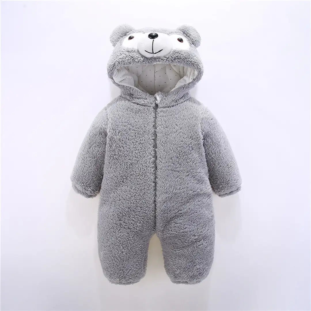 Cute Gray Bear Cartoon Baby Cartoon 1 - Minitaq baby kids clothes dress