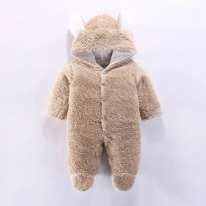 Adventure Soft Beige Hooded Romper 1 - Minitaq baby kids clothes dress