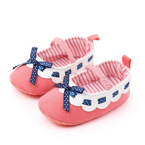 Pink Fancy Bow Knot Laced Casual Baby Shoes 1 - Minitaq baby kids clothes dress