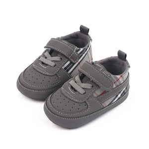 Cozy Grey Lace and Strap Baby Shoes 1 - Minitaq baby kids clothes dress