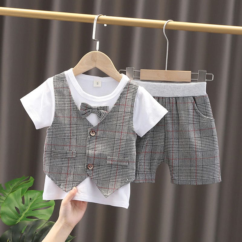 Formal Gray Summer Dress For Kids 1 - Minitaq baby kids clothes dress