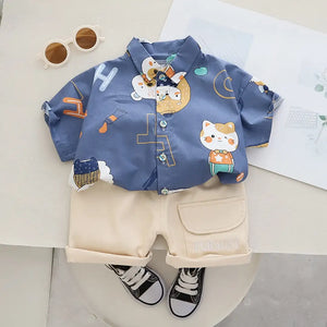 Casual Summer Cartoons 2pc Set For Boys 3 - Minitaq baby kids clothes dress