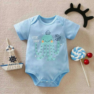 Little Sailor Octo Blue Baby Romper 1 - Minitaq baby kids clothes dress