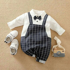 Formal Dungaree Style Baby Romper 1 - Minitaq baby kids clothes dress