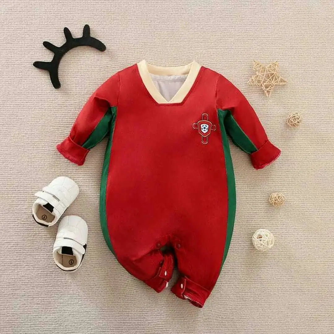 Football Sports Style Red Baby Romper 1 - Minitaq baby kids clothes dress