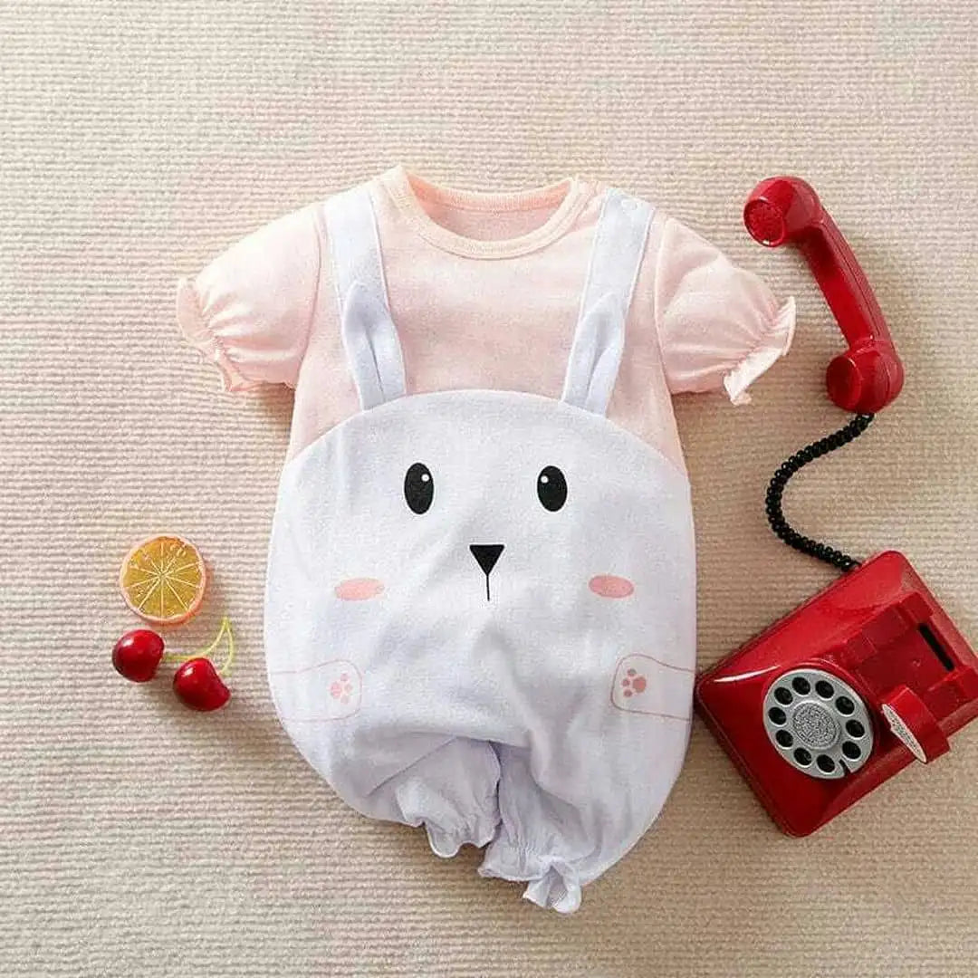 Adorable Bunny Hug Baby Girl Romper 1 - Minitaq baby kids clothes dress