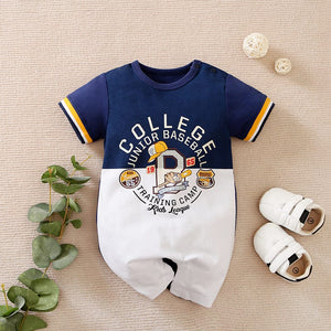 College Style Sports Baseball Romper 1 - Minitaq baby kids clothes dress