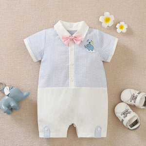 Plisse Style Light Blue Summer Romper 1 - Minitaq baby kids clothes dress