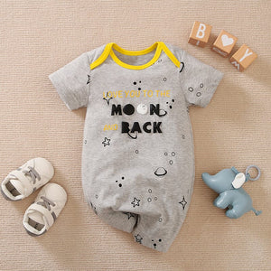 Moon N Back Gray Cotton Romper 1 - Minitaq baby kids clothes dress