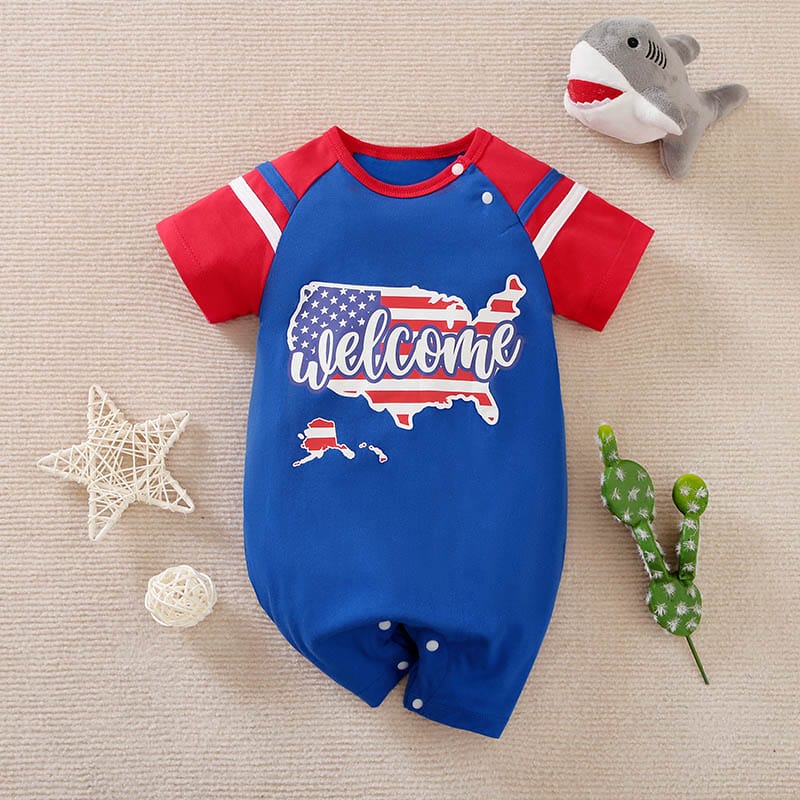 Welcome USA Casual Style Baby Romper 1 - Minitaq baby kids clothes dress