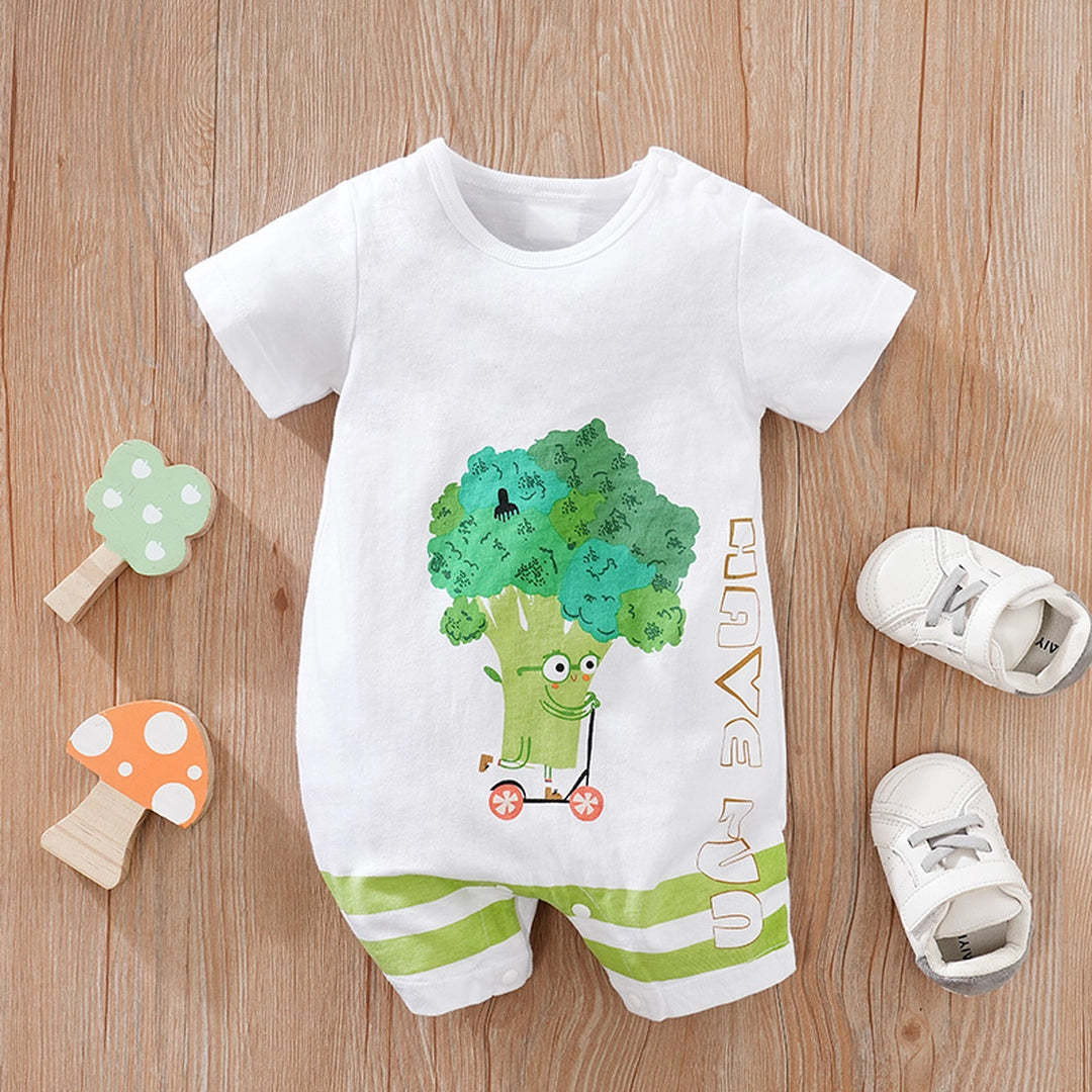 The Broccoli On Wheels Summer Cotton Romper 1 - Minitaq baby kids clothes dress