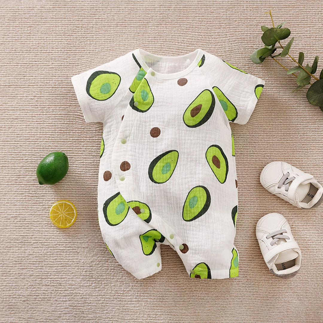 The Avocado Rain Summer Gauze Cotton Baby Romper 1 - Minitaq baby kids clothes dress