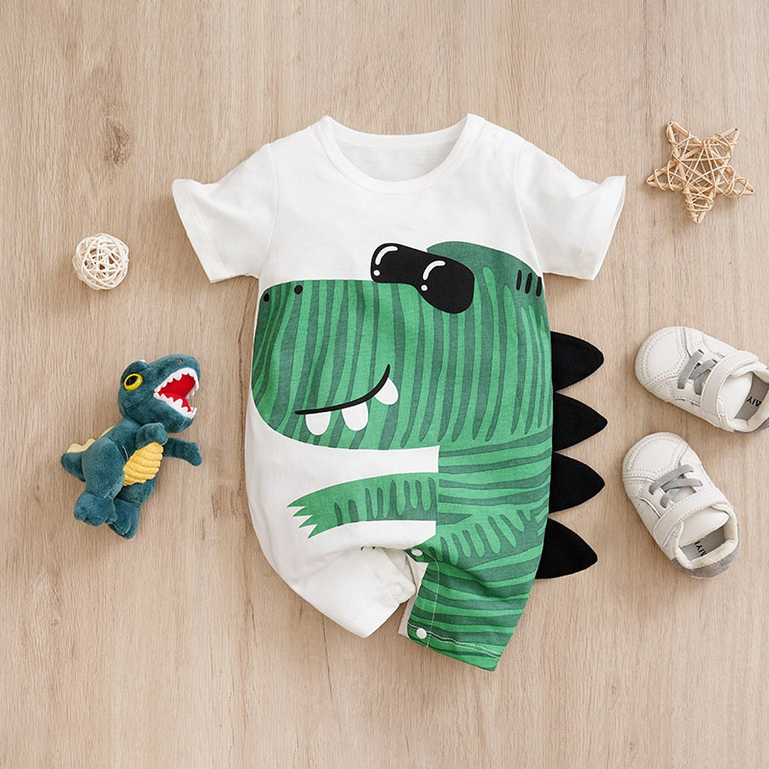 Coolest Fun Dino Summer Baby Cotton Romper 1 - Minitaq baby kids clothes dress