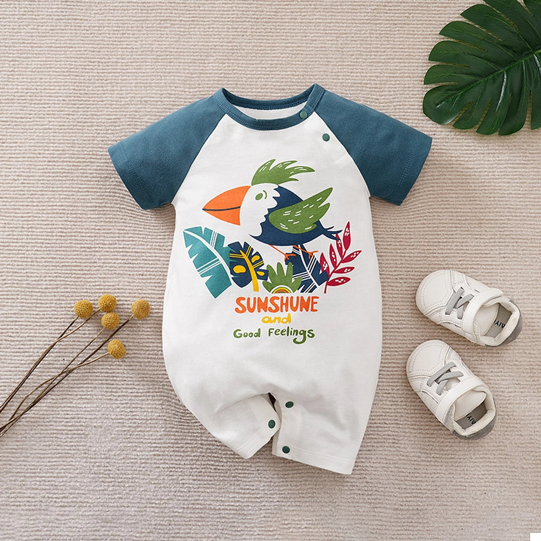 Joyful Bird Summer Glide Cotton Baby Romper 1 - Minitaq baby kids clothes dress