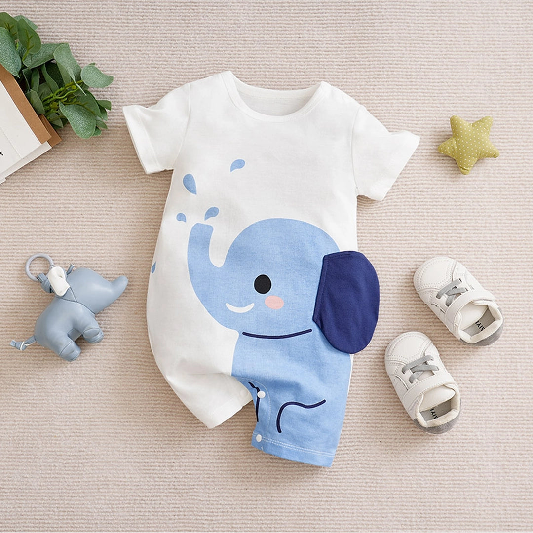 Playful Elephant Summer Baby Romper 1 - Minitaq baby kids clothes dress