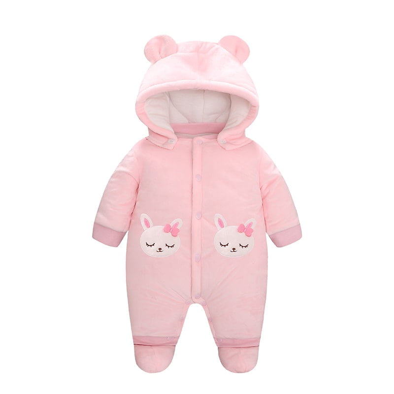 Comfy Rabbit Pink Hooded romper 1 - Minitaq baby kids clothes dress