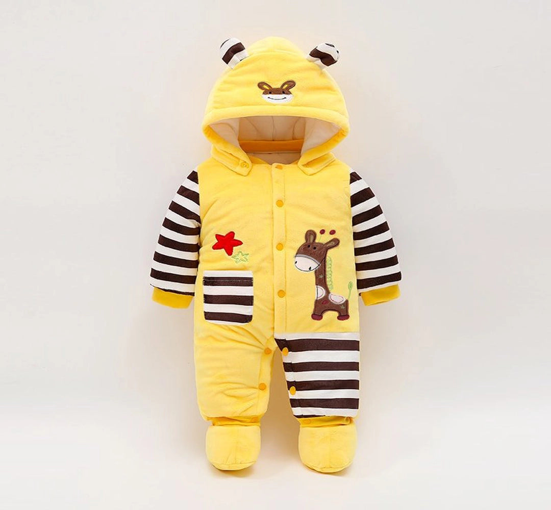 Cute Animal Thick Hooded Winter Romper V2 1 - Minitaq baby kids clothes dress