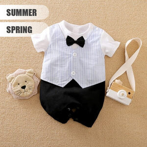 Formal Baby Boy Romper with Bow Tie 2 - Minitaq baby kids clothes dress