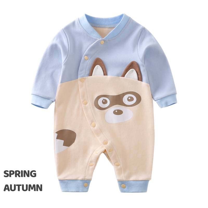 Blue Kimono Stylish Raccoon Romper 2 - Minitaq baby kids clothes dress