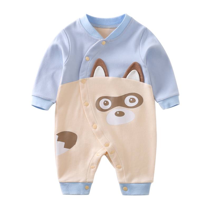 Blue Kimono Stylish Raccoon Romper 1 - Minitaq baby kids clothes dress