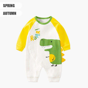 Cute Dinosaur Yellow Baby Romper 2 - Minitaq baby kids clothes dress