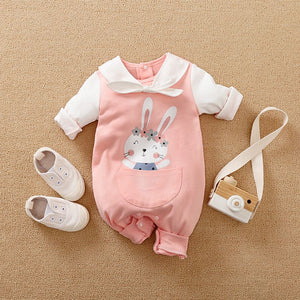 Casual Pink Bunny Romper 1 - Minitaq baby kids clothes dress