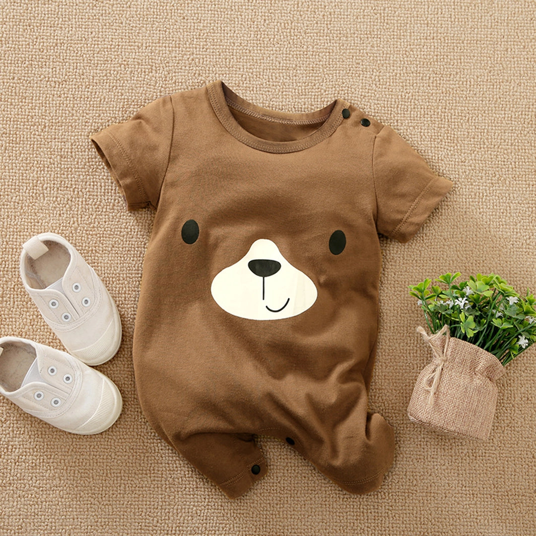 The Brown Cute Puppy Cotton Baby Romper 1 - Minitaq baby kids clothes dress