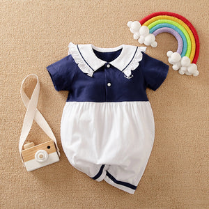 White And Blue Baby Girl Summer Dress 1 - Minitaq baby kids clothes dress