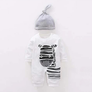 The Zebra Animal Romper with Cotton Hat 2 - Minitaq baby kids clothes dress