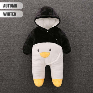 Duck Design Black Hooded Quilted Romper 2 - Minitaq baby kids clothes dress