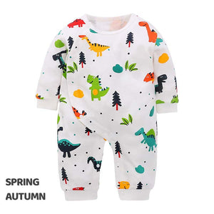 Colorful Dinosaur Cotton Baby Romper 2 - Minitaq baby kids clothes dress