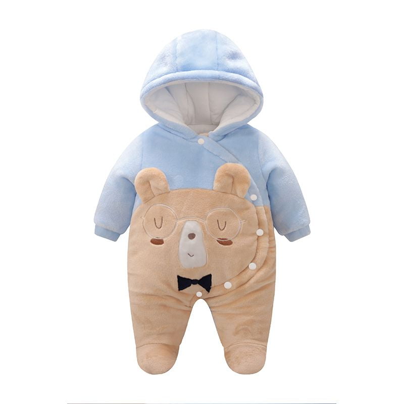 Thick Winter Cute Bear Comfortable Baby Romper 1 - Minitaq baby kids clothes dress