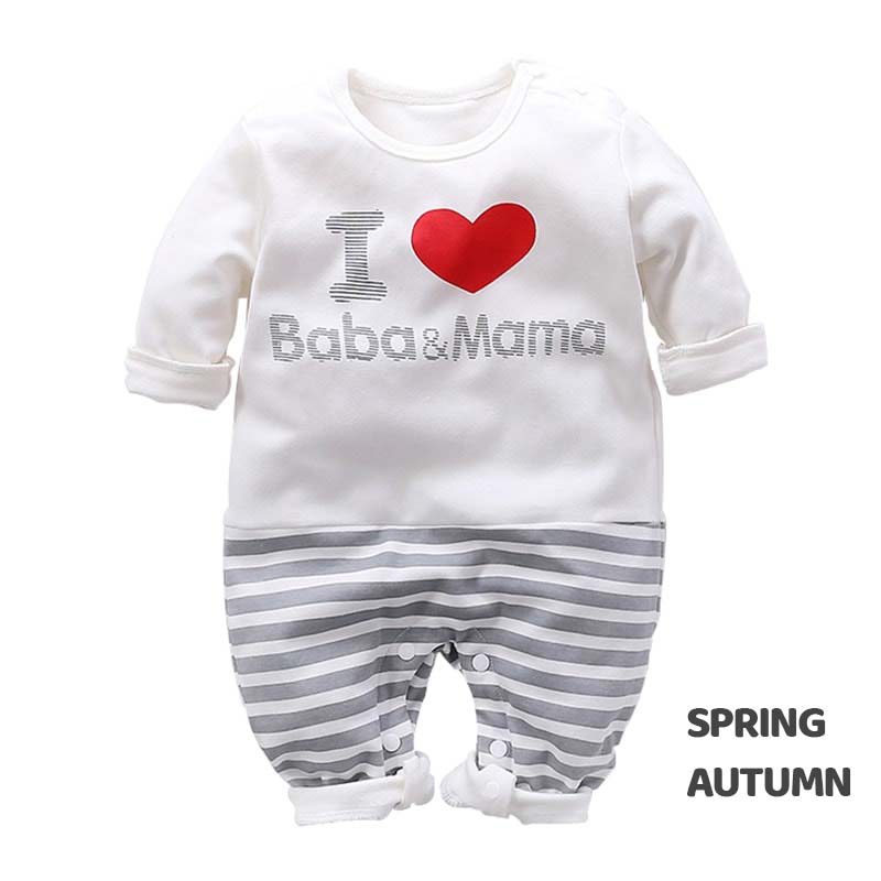 Soft Cotton Love Mama and Baba Romper 2 - Minitaq baby kids clothes dress