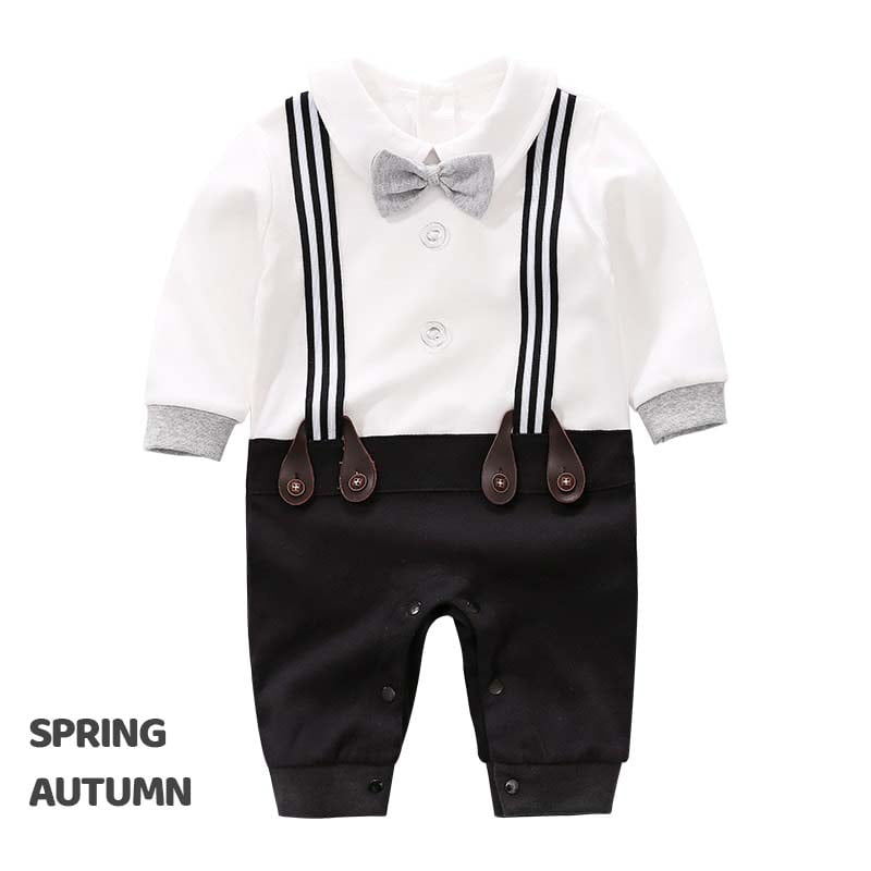 Navy Style with Bow Smart Bodysuit 2 - Minitaq baby kids clothes dress