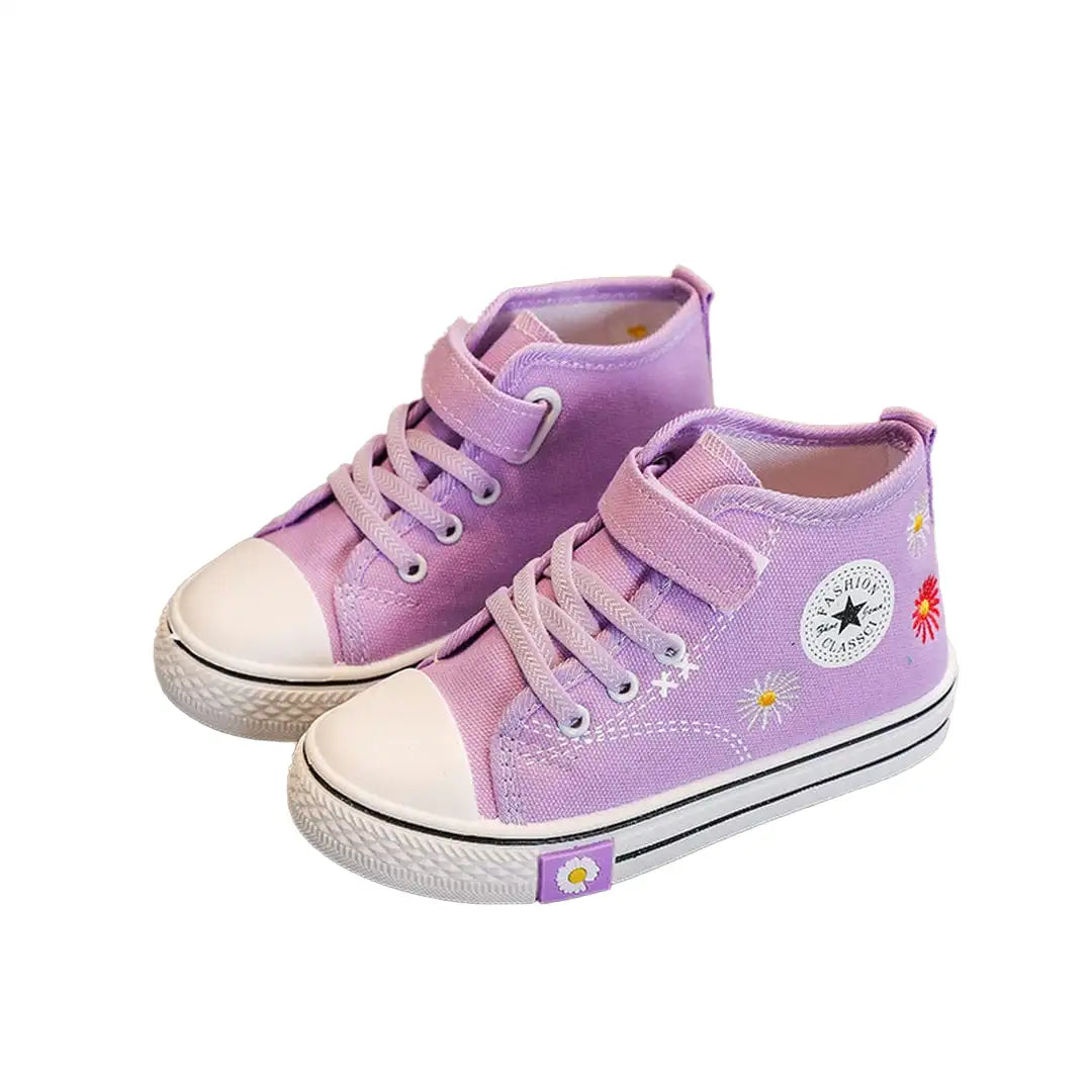 Casual Soft Pink Converse Style Kids Shoes 1 - Minitaq baby kids clothes dress